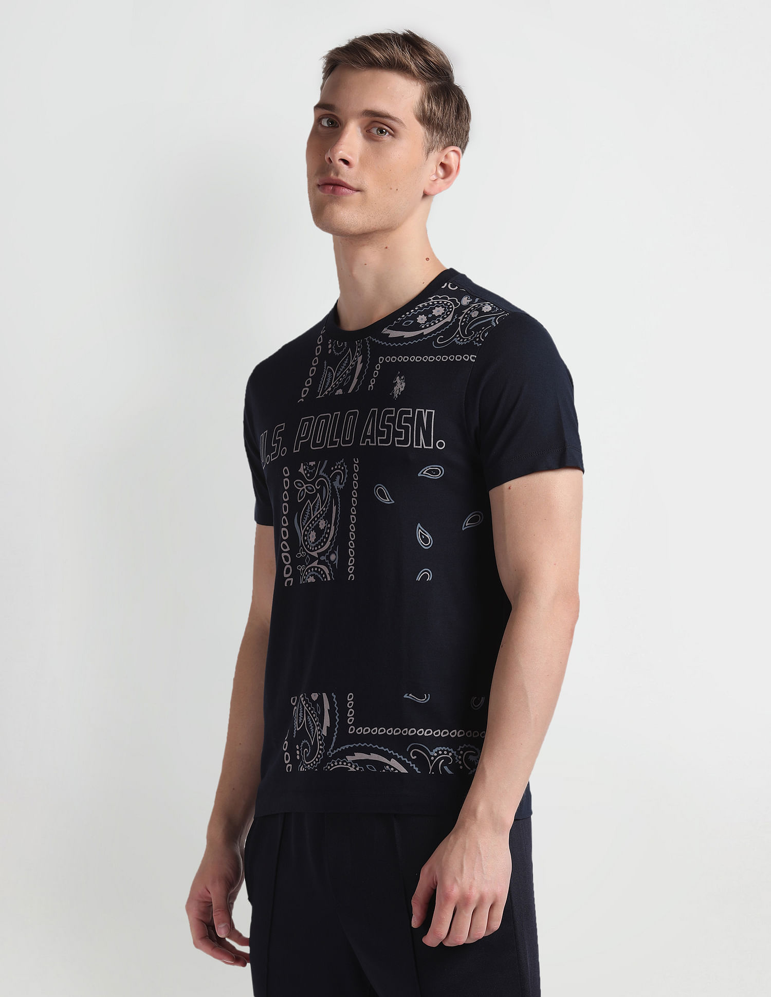 U.S. Polo Assn. Denim Co. Brand Print Cotton T-Shirt