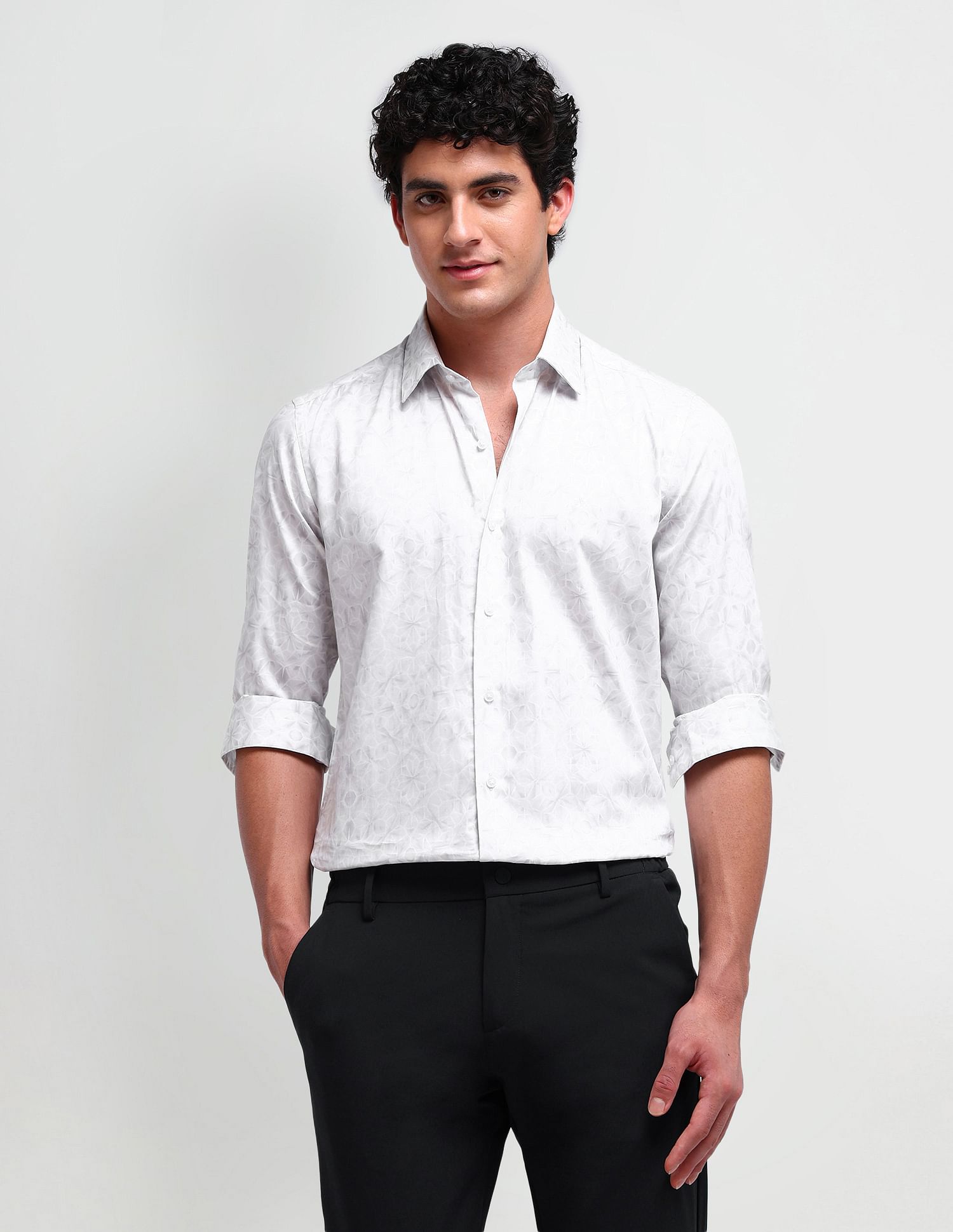 Arrow Newyork Brooklyn Fit All-over Print Printed Shirt