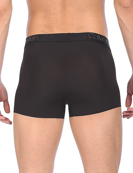 Buy online Men Black Solid Micro Modal Trunk Briefs from Innerwear