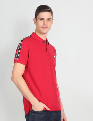 U S Polo Assn Denim Co Cotton Solid Polo Shirt