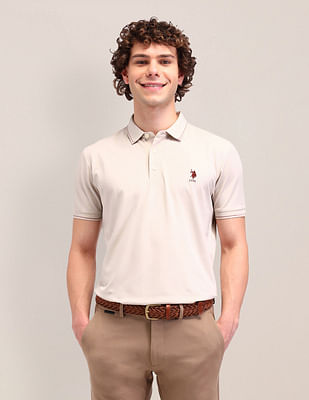 U S Polo Assn Solid Slim Fit Polo Shirt