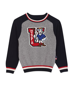 U S Polo Assn Kids Colour Block Cotton Sweater