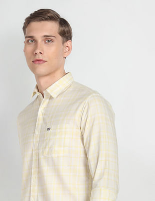 Arrow Sports Spread Collar Tartan Check Shirt