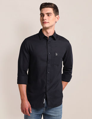 U S Polo Assn Tailored Regular Fit Solid Shirt