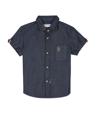 U S Polo Assn Kids Boys Classic Denim Shirt