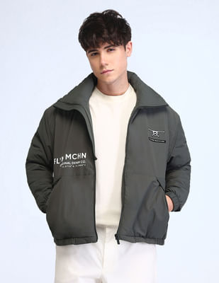 ジャケット・アウター fcokmsy Buy Flying Machine Relaxed Fit Printed Padded Jacket - NNNOW.com