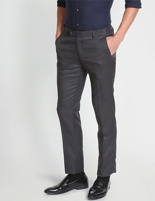 Arrow Tailored Regular Fit Dobby Formal Trousers