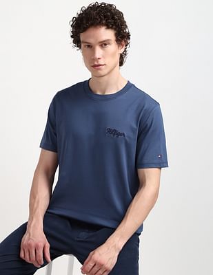 Tommy Hilfiger Chain Stitch Logo Cotton T-Shirt