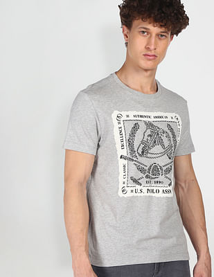 U S Polo Assn Denim Co Crew Neck Graphic Print T-Shirt