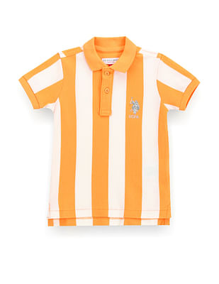 U S Polo Assn Kids Boys Vertical Striped Polo Shirt