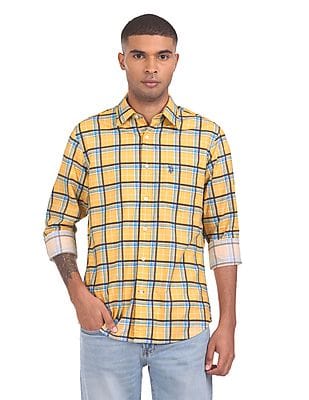 Buy U.S. Polo Assn. Men Yellow Tailored 