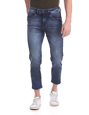 slim fit cropped jeans mens