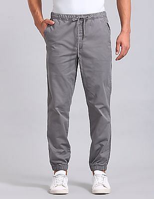 twill joggers with gapflex