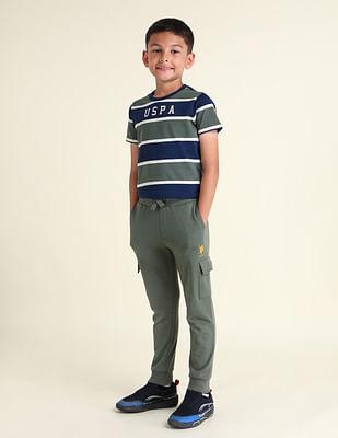 U S Polo Assn Kids Boys Solid Regular Fit Joggers