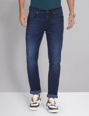 Price History of AD by Arvind Stone Wash Knit Jeans from NNNow