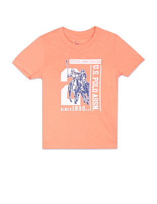 U S Polo Assn Kids Cotton Brand Print T-Shirt