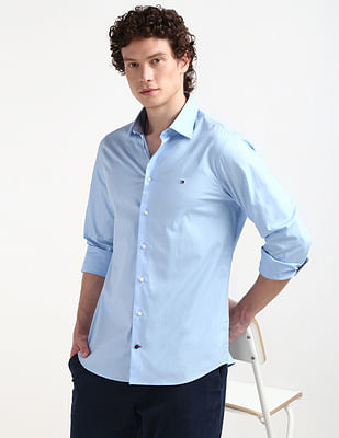 Tommy Hilfiger Long Sleeve Solid Poplin Shirt