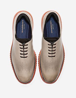 Buy Cole Haan Grey 2.ZERØGRAND Laser Wingtip Oxford Lined