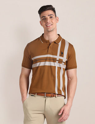 U S Polo Assn Stripe Slim Polo Shirt