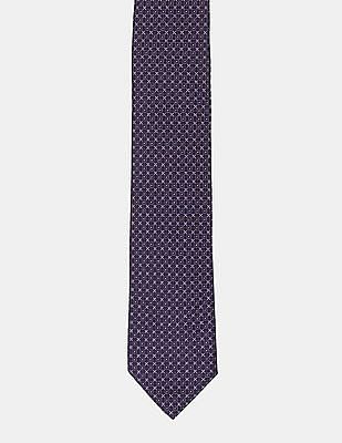 BOSS - Silk-jacquard tie with all-over micro pattern