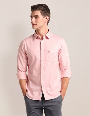 U S Polo Assn Tailored Regular Fit Solid Shirt