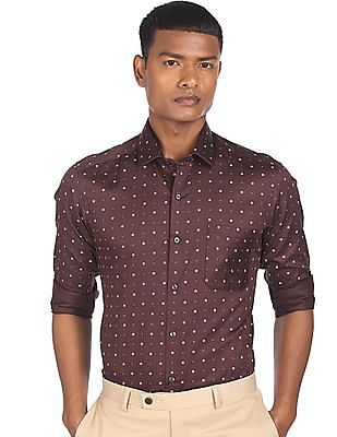 Arrow Manhattan Slim Fit Printed Formal Shirt