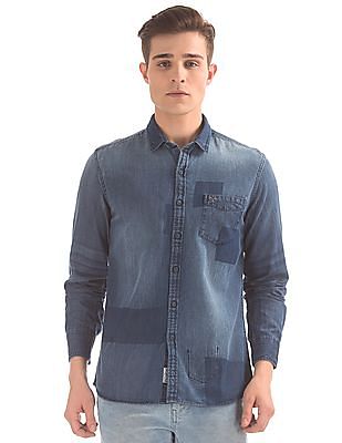 flying machine denim shirt
