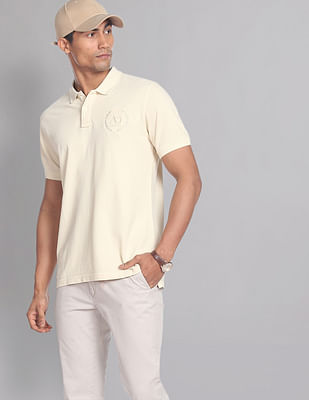 Ad By Arvind Overdyed COOL-IT Profound Polo Shirt