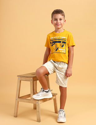 U S Polo Assn Kids Boys Cotton High Rise Shorts