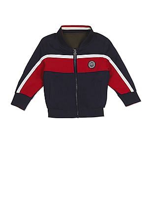 U S Polo Assn Kids High Neck Reversible Jacket