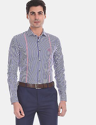 striped formal shirt mens