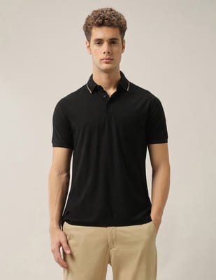 Buy Arrow Textured Pure Cotton Polo Shirt - NNNOW.com