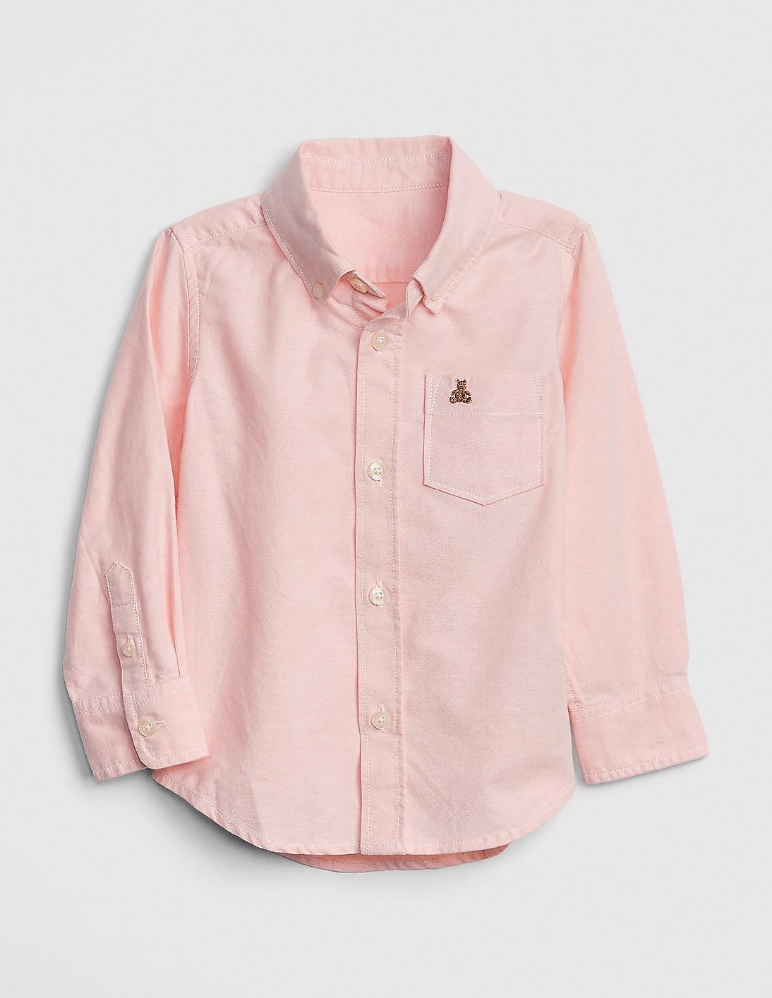 pink oxford button down