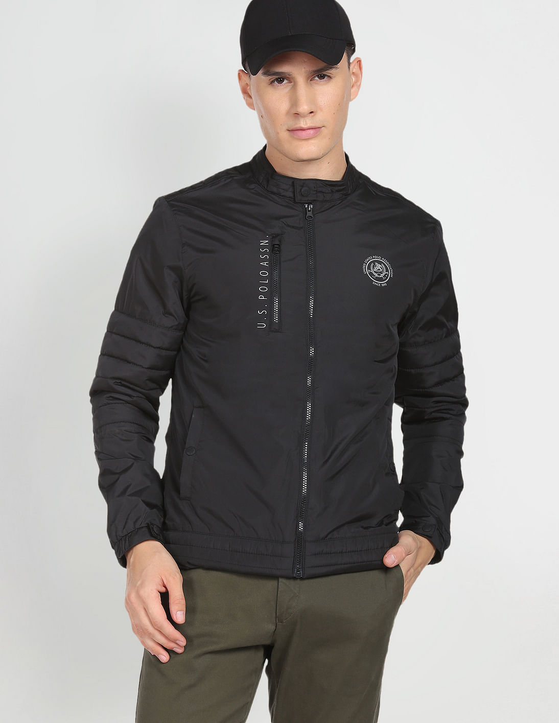 Buy U.S. Polo Assn. Denim Co. High Neck Solid Jacket - NNNOW.com