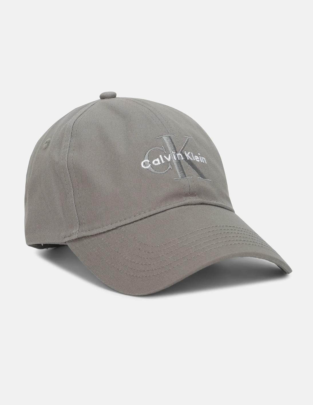 Buy Calvin Klein Logo Grey Cotton Baseball Cap - NNNOW.com