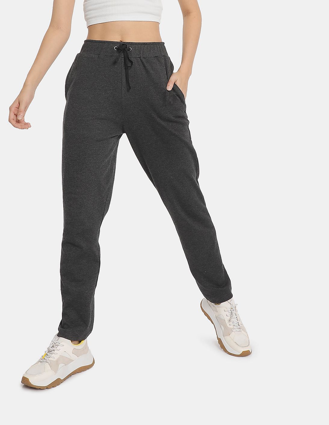 heathered track pants