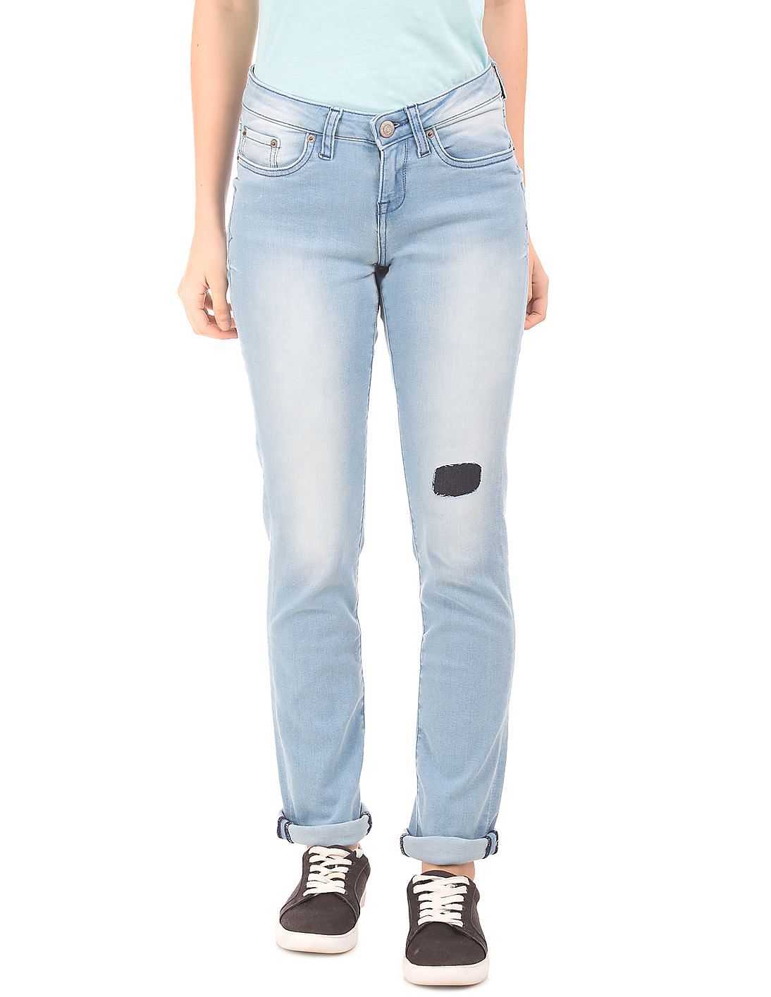 stone wash skinny jeans