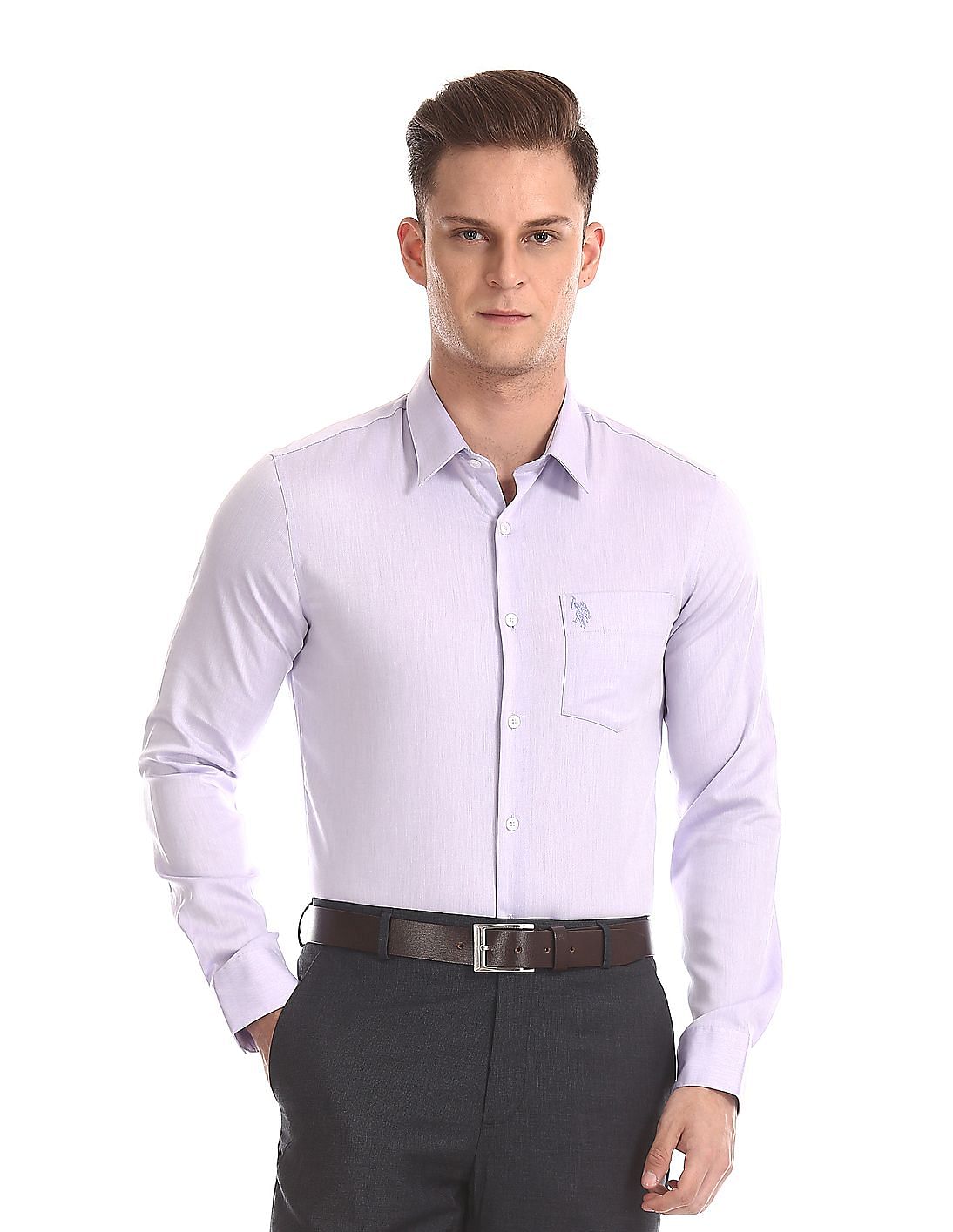 Buy Men French Placket Mitered Cuff Shirt online at NNNOW.com