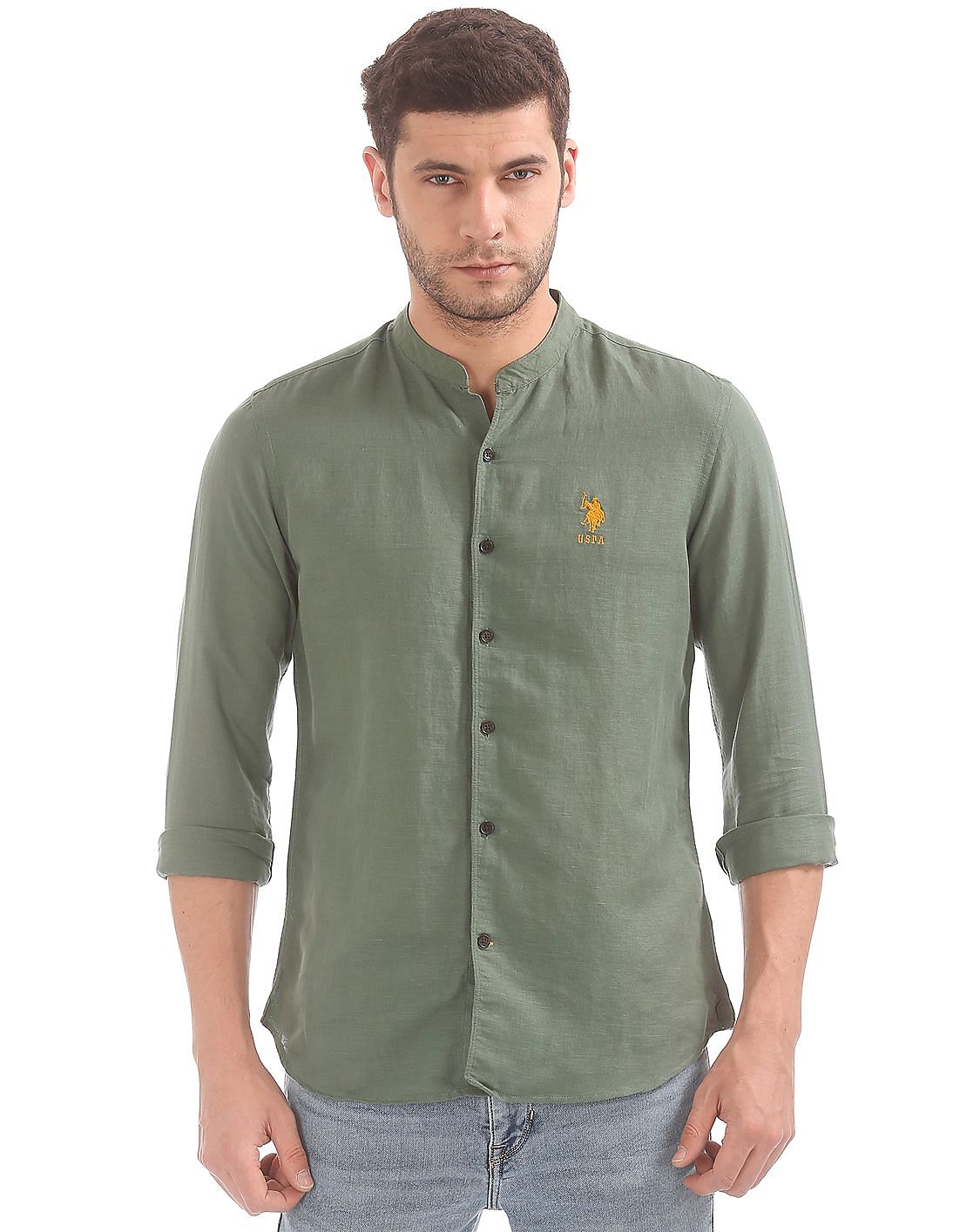 polo linen shirt men