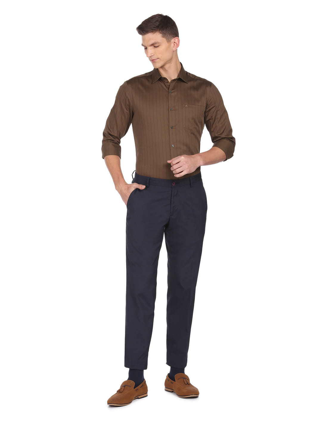 Buy Arrow Pure Cotton Satin Shirt - NNNOW.com