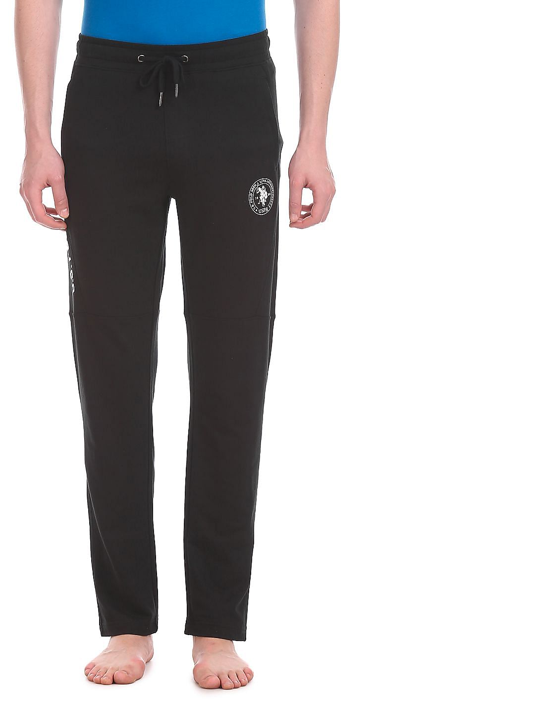 Buy USPA Innerwear Men Black I684 Comfort Fit Solid Cotton Viscose ...
