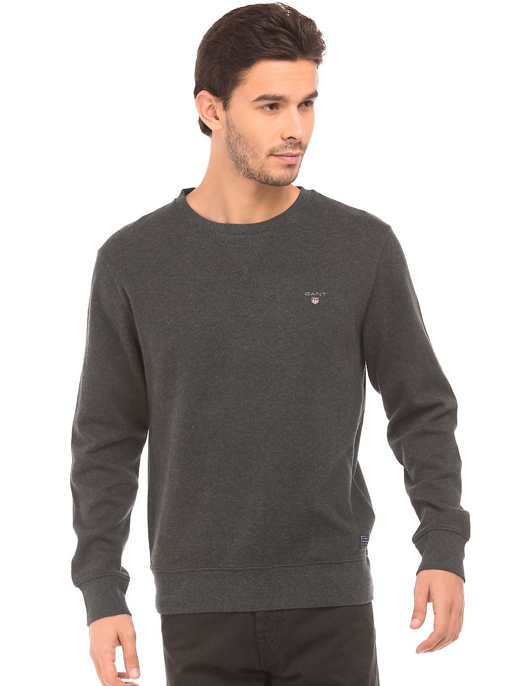 Buy Gant Men Solid Regular Fit Sweater - NNNOW.com