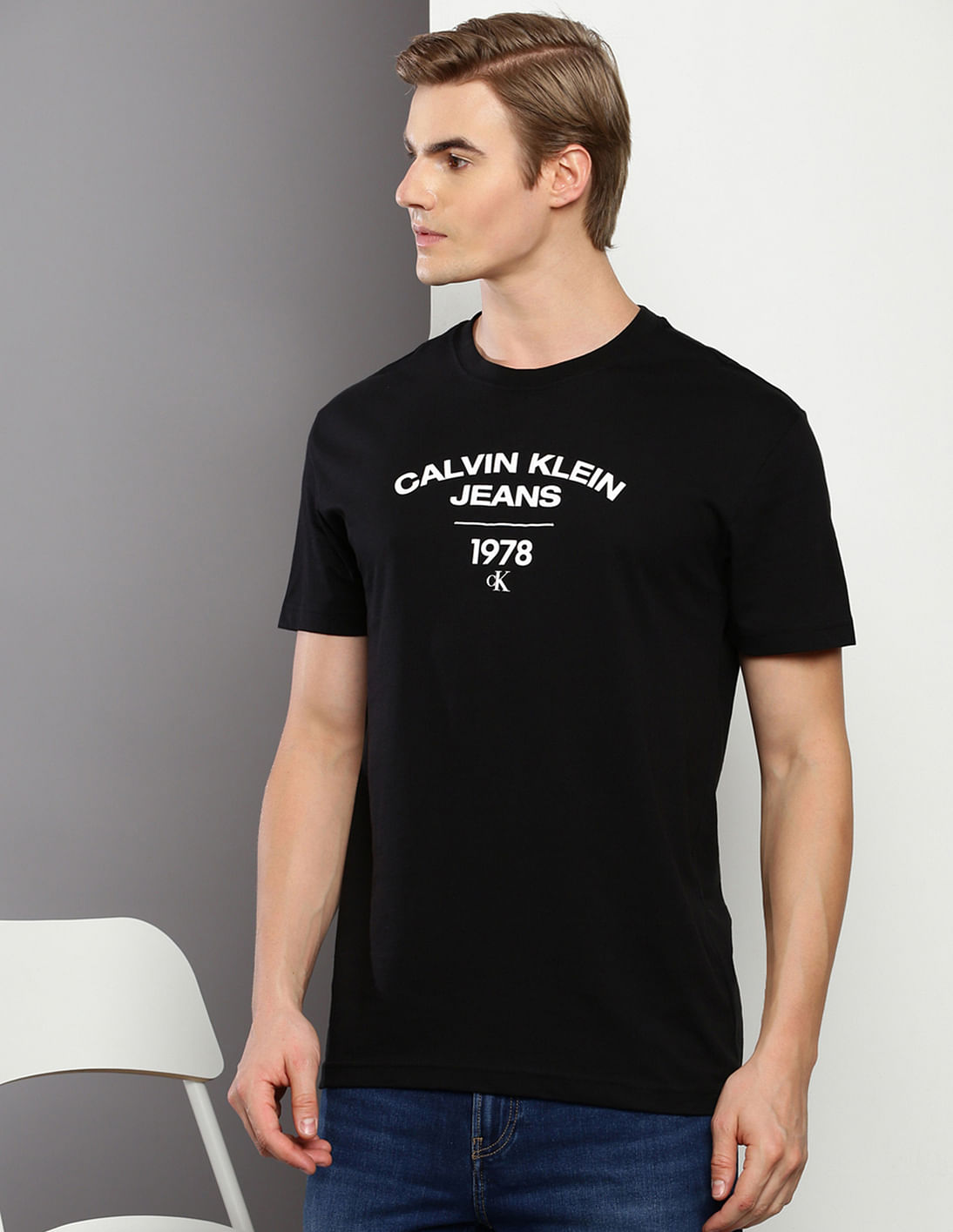 Calvin klein jeans 1978 Artwork Relaxed Short Sleeve T-Shirt Black