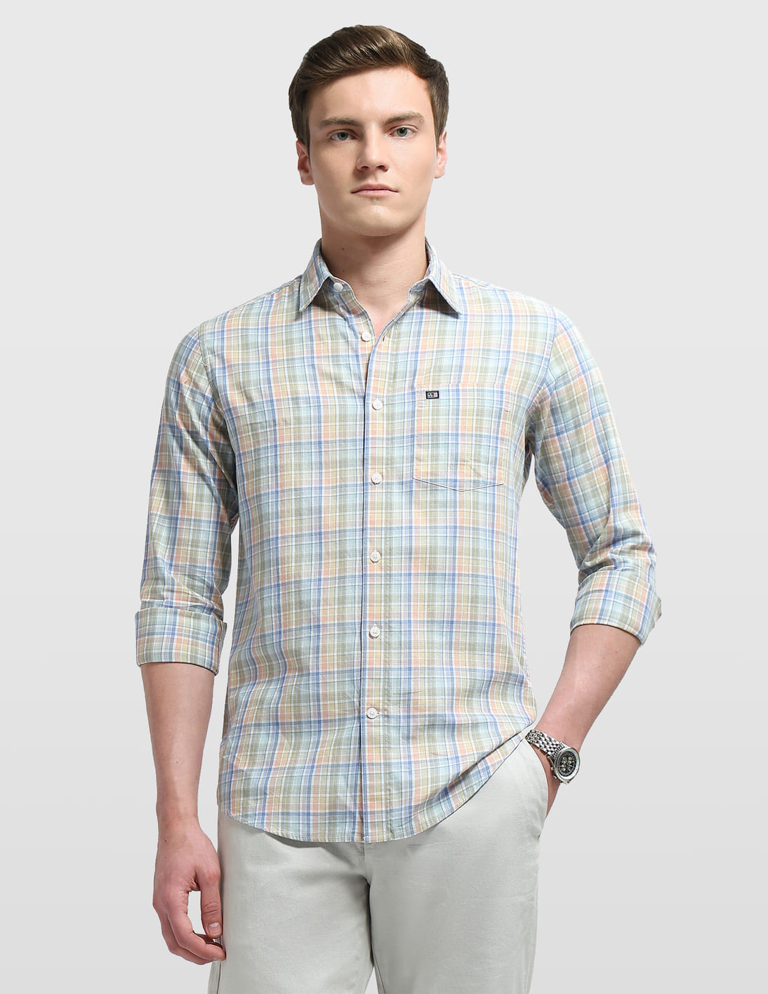 Buy Arrow Sport Chelsea Slim Fit Twill Shirt - NNNOW.com