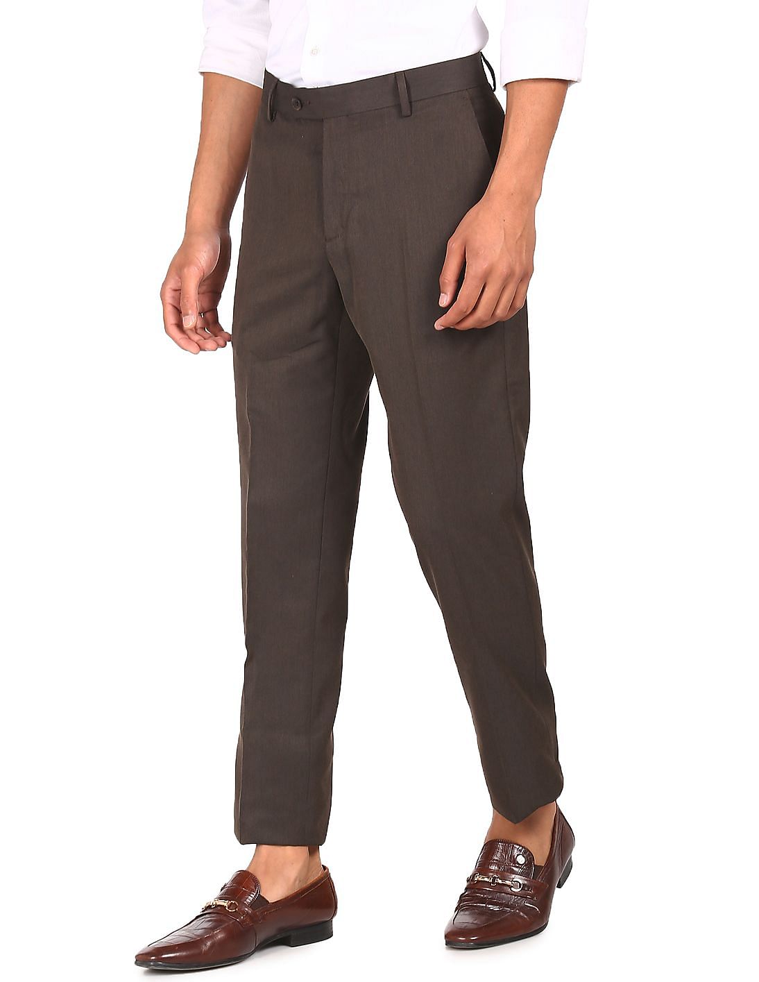 Blackberrys Formal Trousers  Buy Blackberrys Sat Casual Trouser In Chocolate  Brown B90 Fit Online  Nykaa Fashion