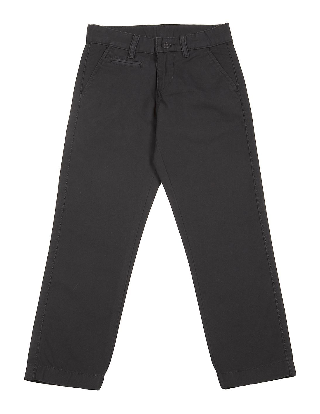 Buy FM Boys Boys Slim Fit Flat Front Trousers - NNNOW.com