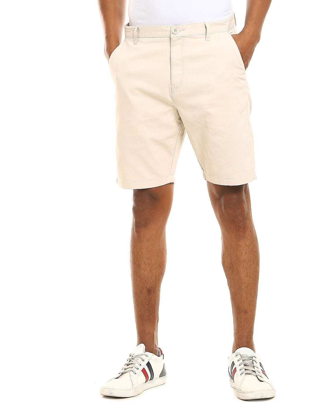 Buy Ruggers Men Beige Mid Rise Solid 