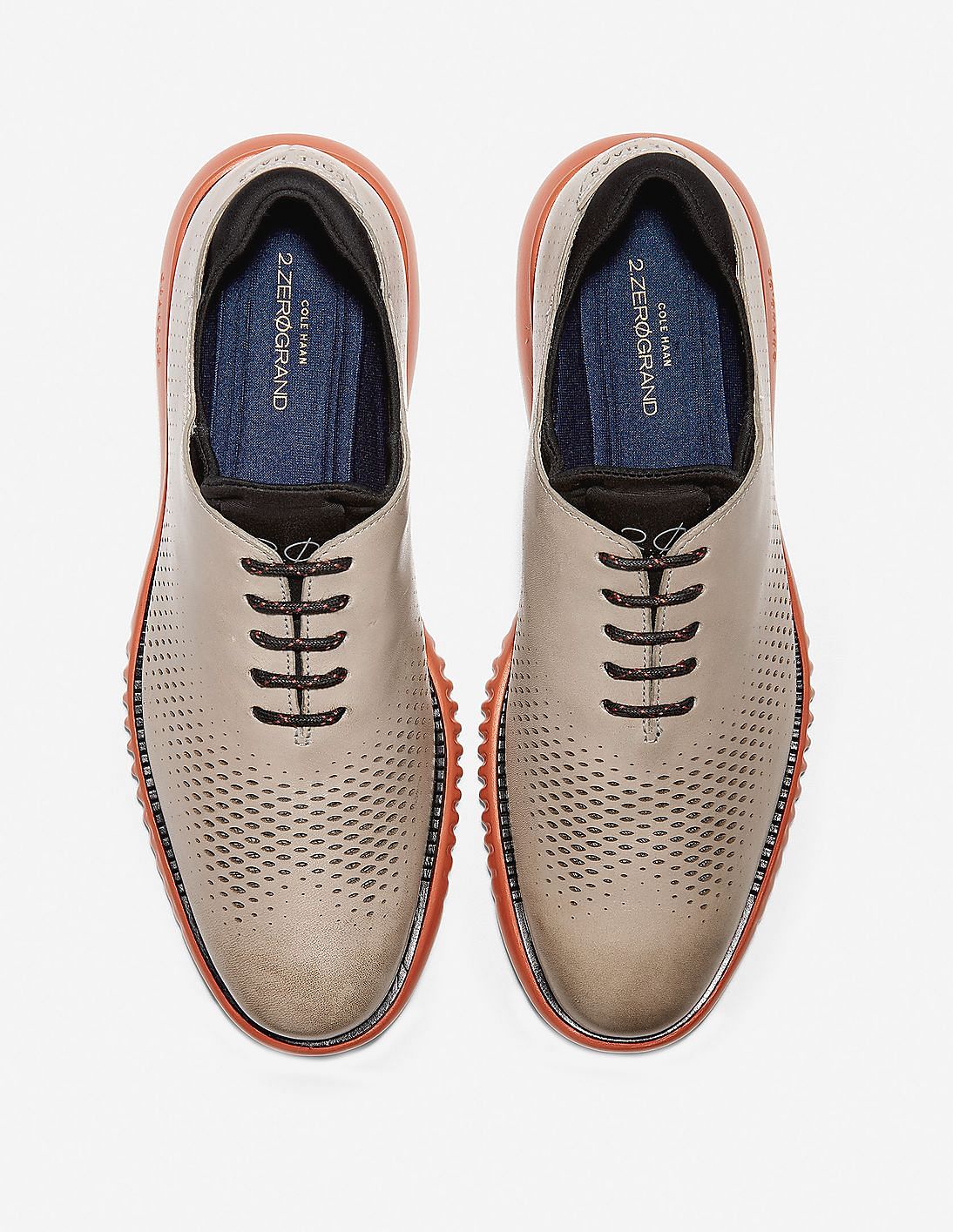 Buy Cole Haan Grey 2.ZERØGRAND Laser Wingtip Oxford Lined