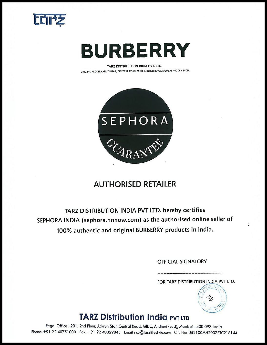 Burberry her intense discount sephora