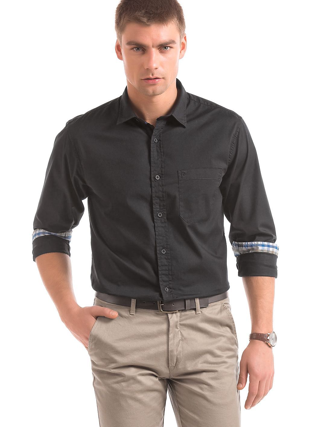 Buy Izod Men Slim Fit Long Sleeve Shirt - NNNOW.com